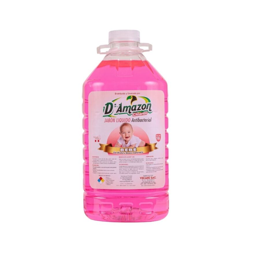 Jabón líquido antibacterial aroma bebe 1gl