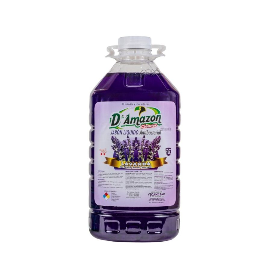 Jabón líquido antibacterial aroma lavanda 1gl