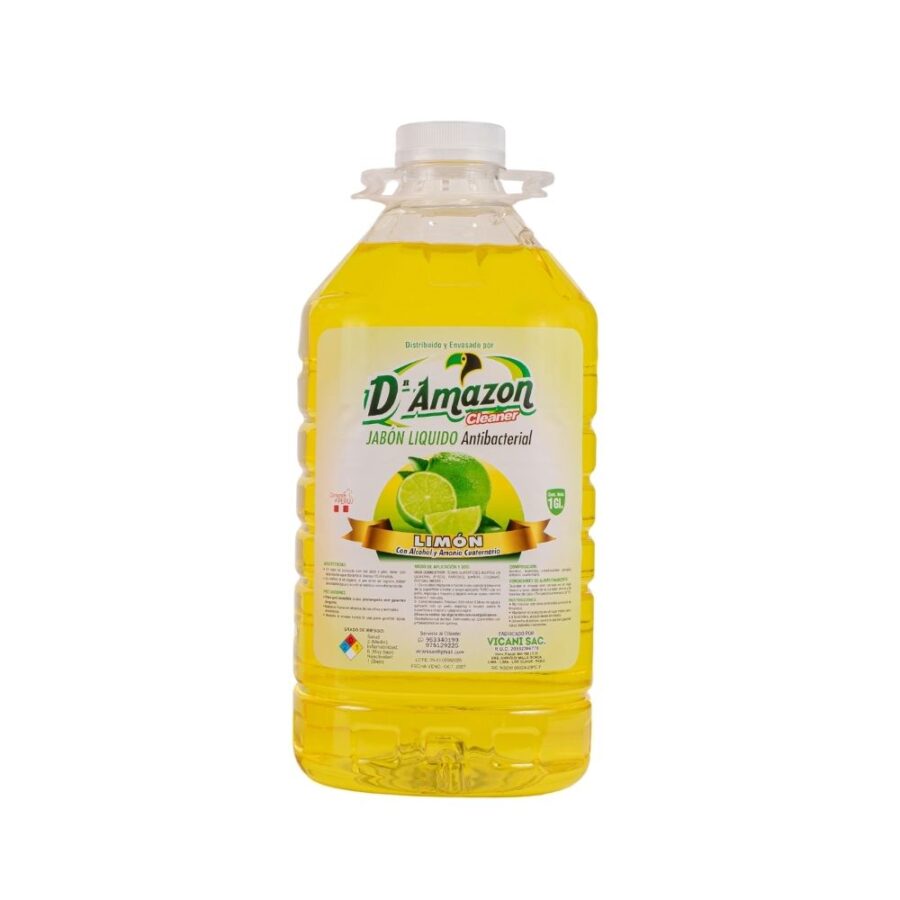Jabón líquido antibacterial aroma limón 1gl