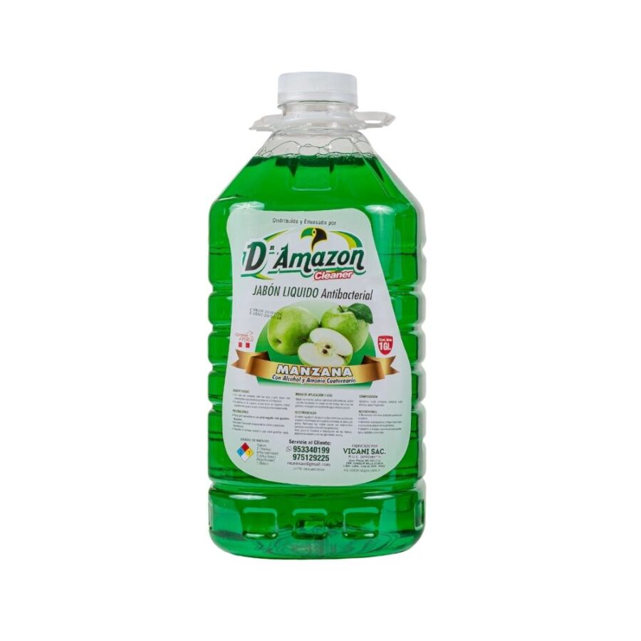 Jabón líquido antibacterial aroma manzana 1gl