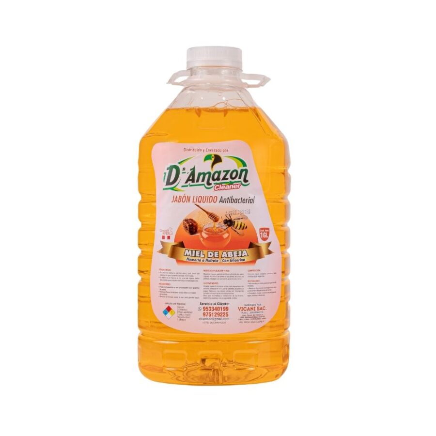 Jabón líquido antibacterial aroma miel de abeja 1gl