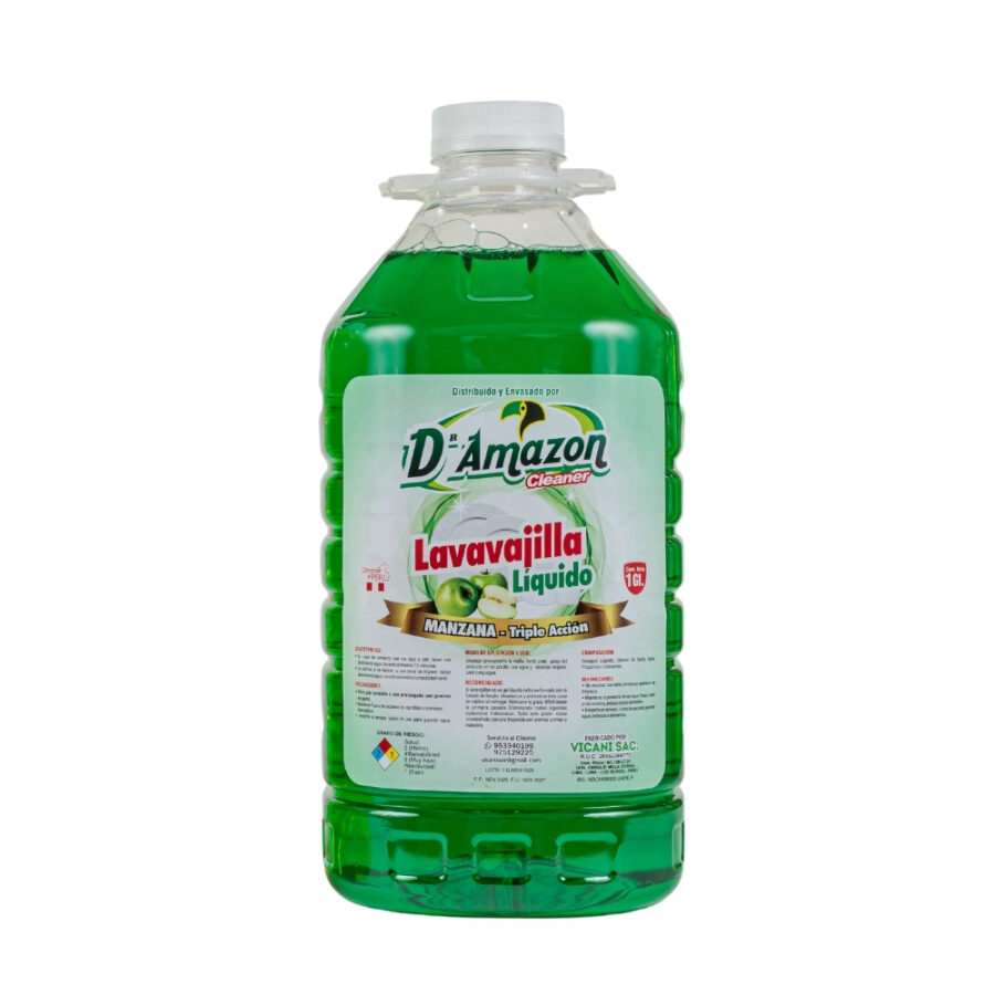 Lavavajilla líquido aroma manzana 1gl