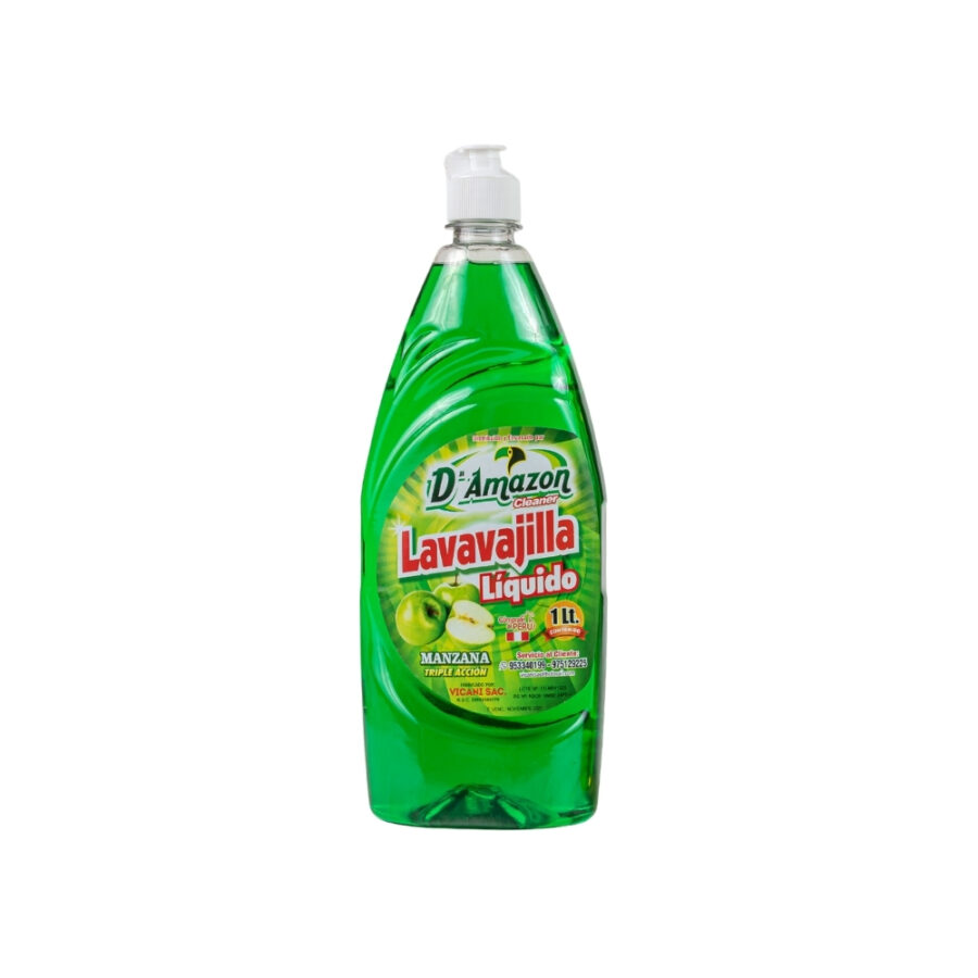 Lavavajilla líquido aroma manzana 1lt