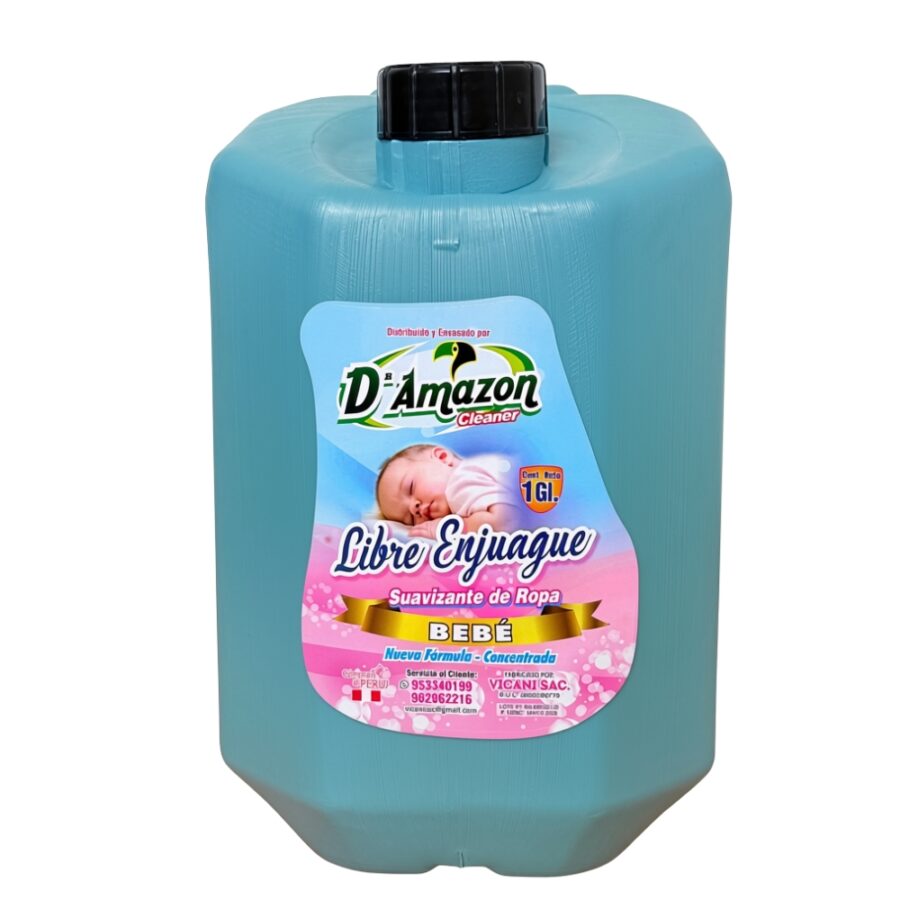 Suavizante para ropa libre enjuague aroma bebe bidón